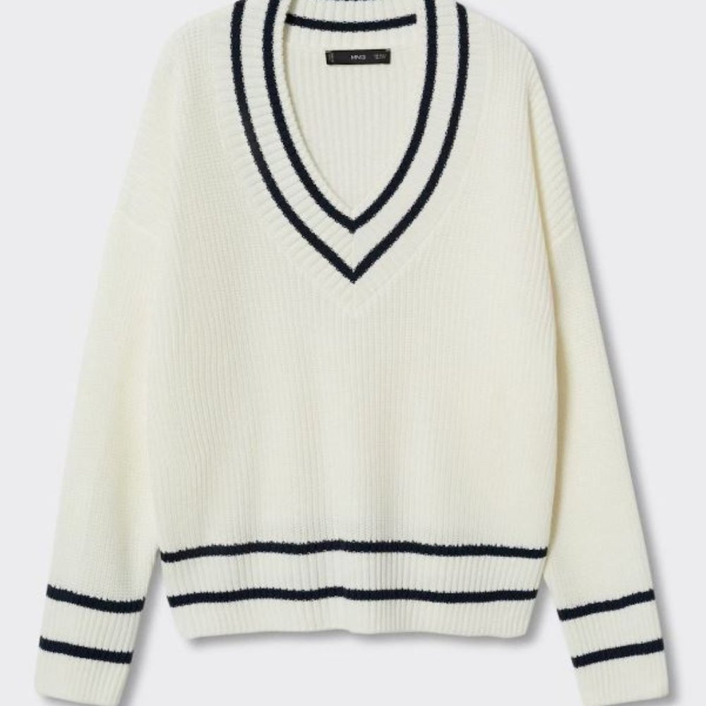 Mango V-Neckline Oversize Sweater